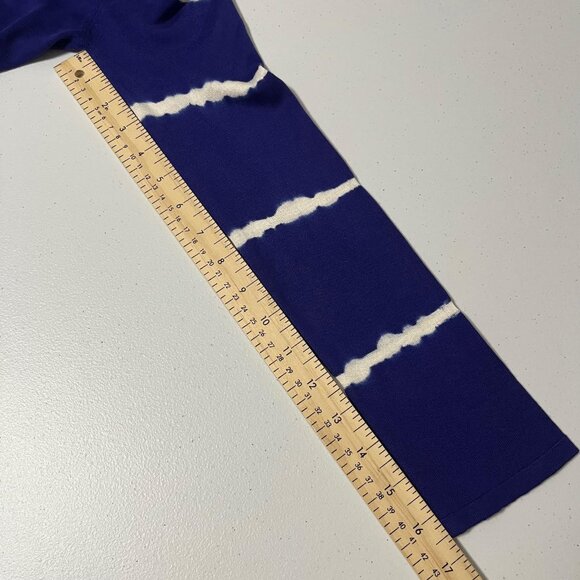 NWT Halston Heritage Open Front Cardigan S Blue Silk Blend Asymmetric Sweater - Picture 8 of 14